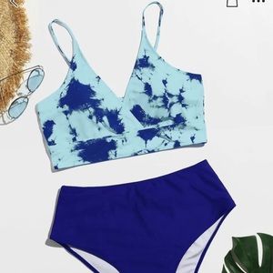 blue bathing suit bikini top